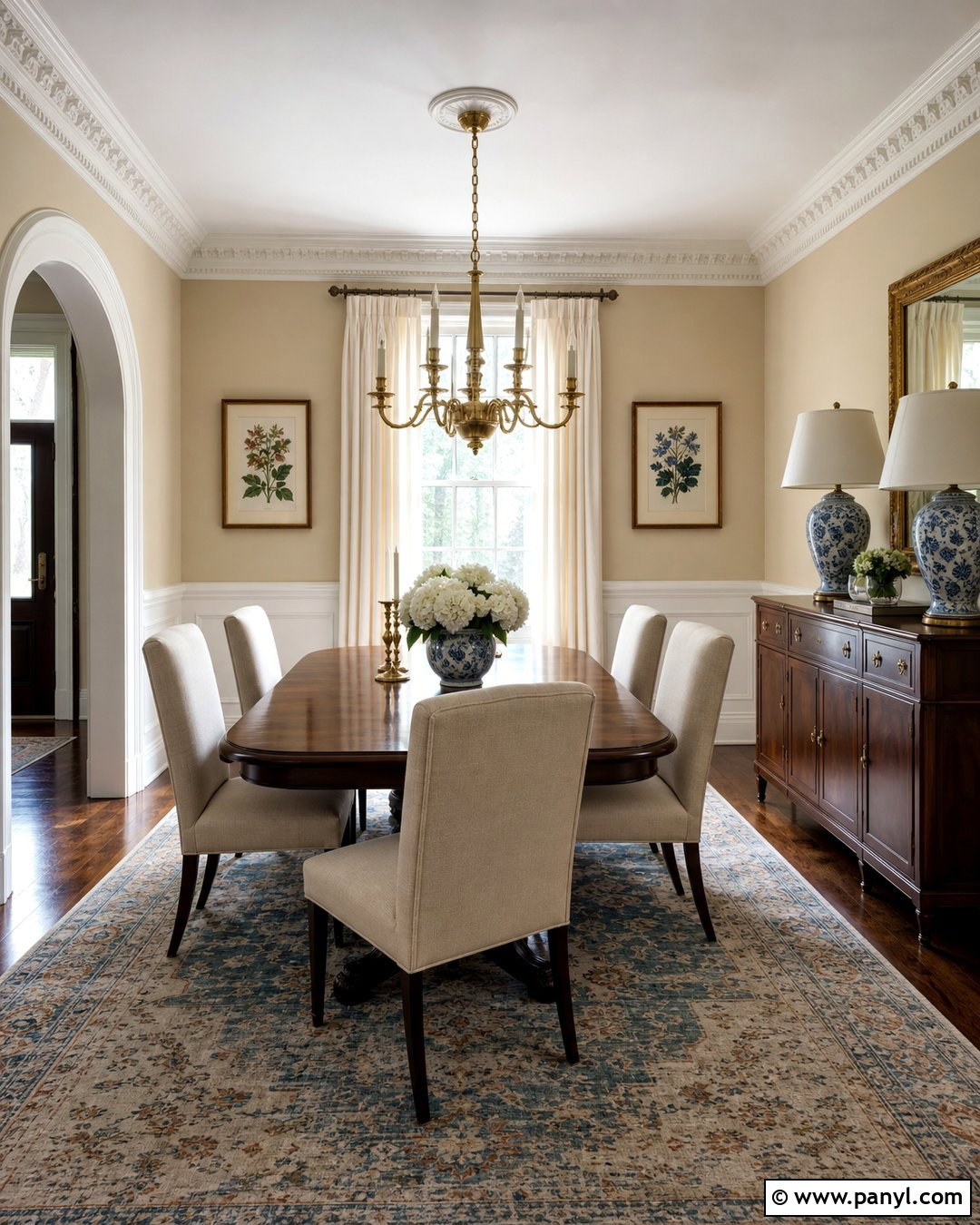 Cream Walls With White Crown Molding - 20 Cream Wall White Trim Ideas