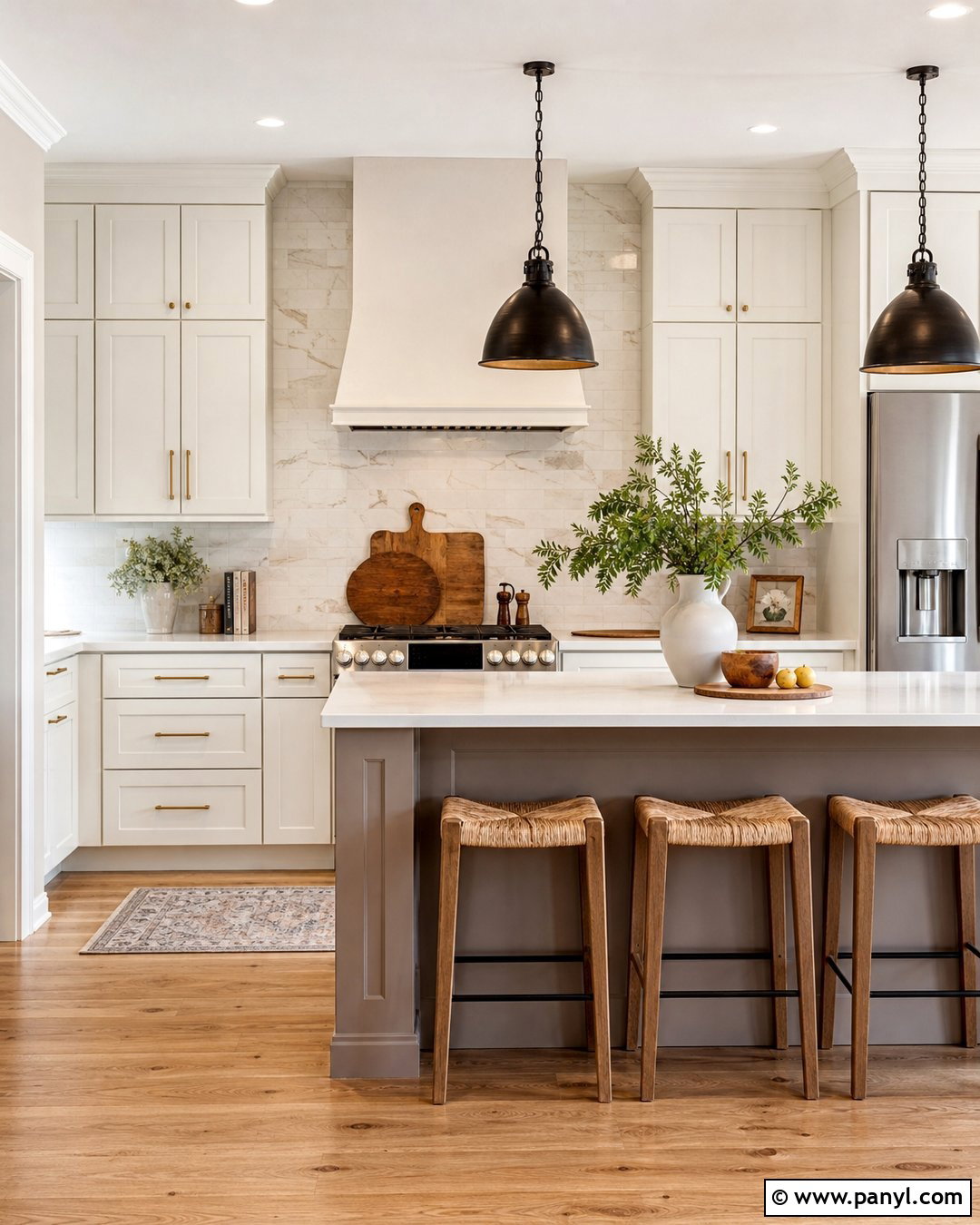 Cream Walls With White Kitchen Cabinets - 25 Creamy Walls