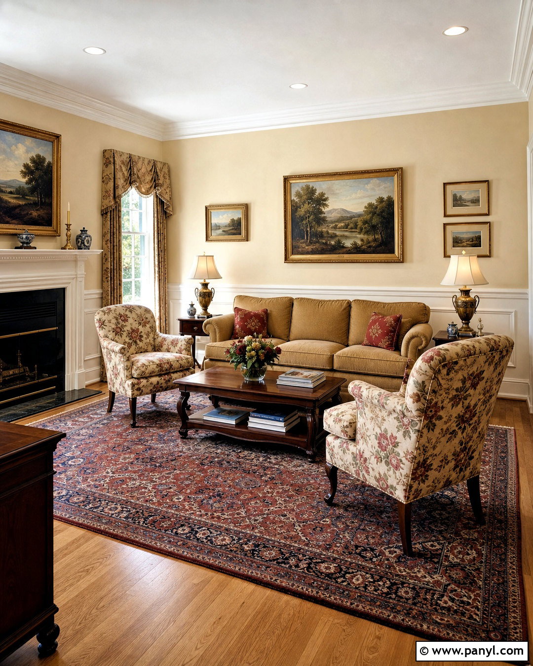 Cream Walls With White Wainscoting - 20 traditional wall painting ideas