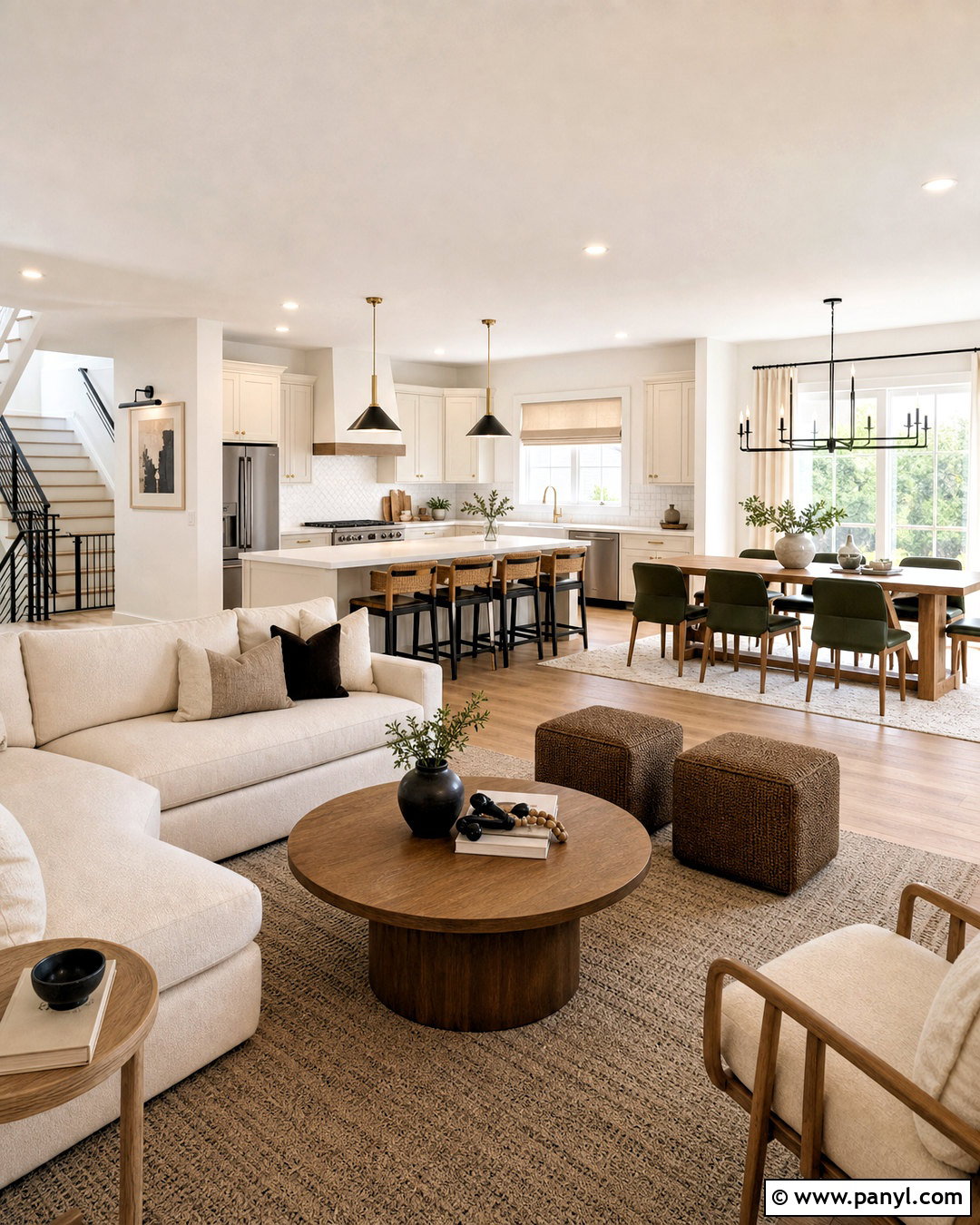 Cream Walls in an Open Floor Plan - 20 cream colored walls