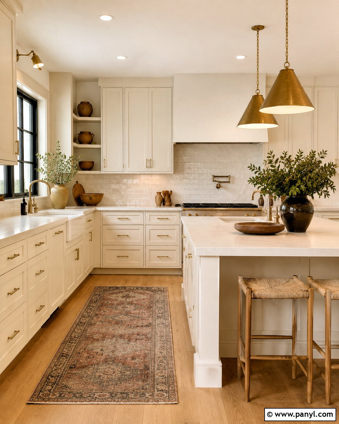 Cream White Kitchen Cabinets With Brass Hardware - 20 cream white paint ideas