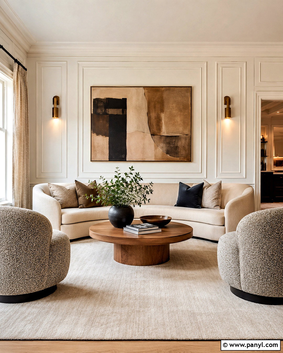 Cream White Wall Paneling With Beige Furniture - 20 cream white paint ideas