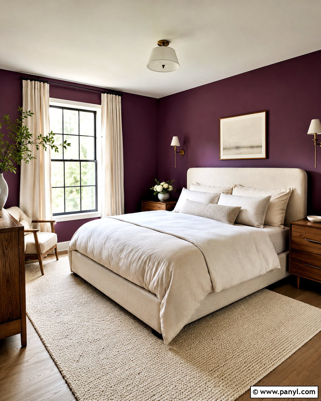 Cream With Purple Walls - 20 colors that go with purple walls