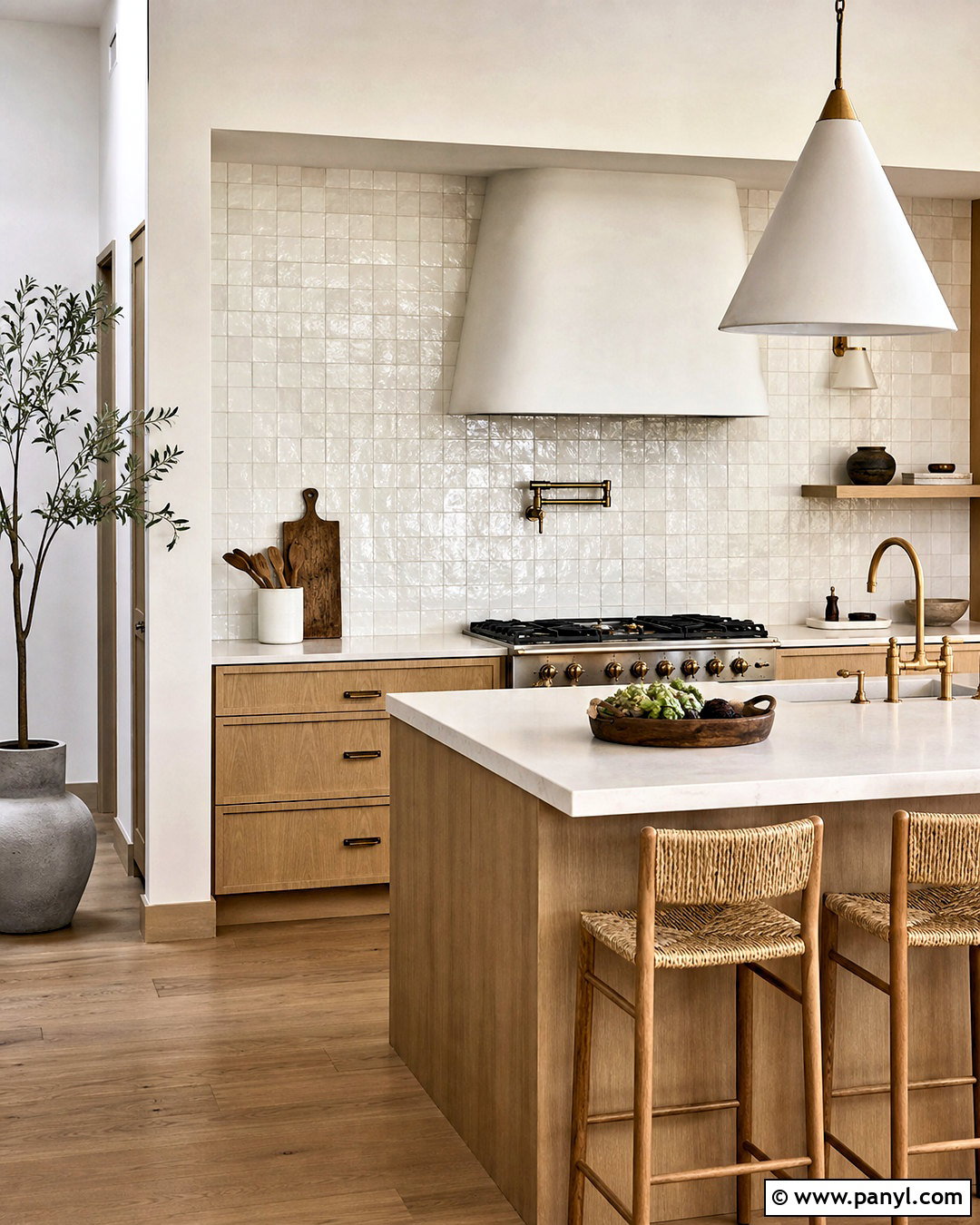 Cream Zellige Tile Backsplash - 20 kitchen backsplash ideas