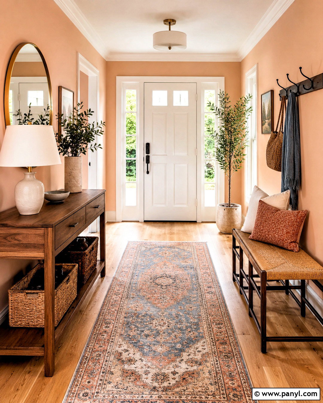 Creamy Apricot Entryway - 20 pastel room colors