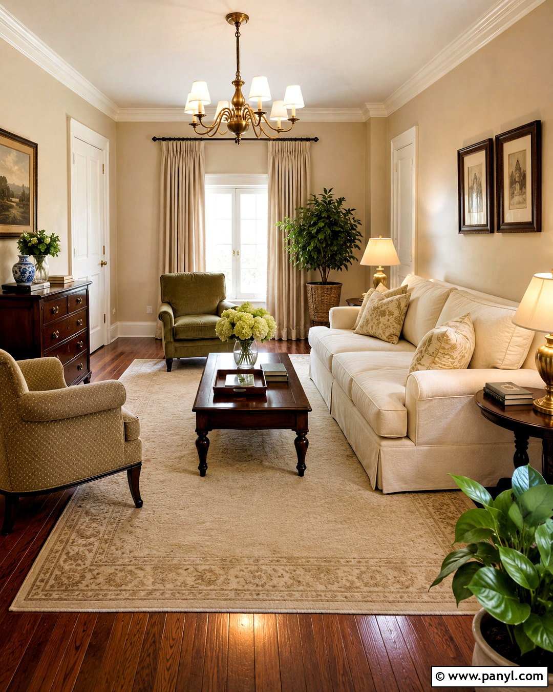 Creamy Beige Living Room - 20 paints for home living rooms