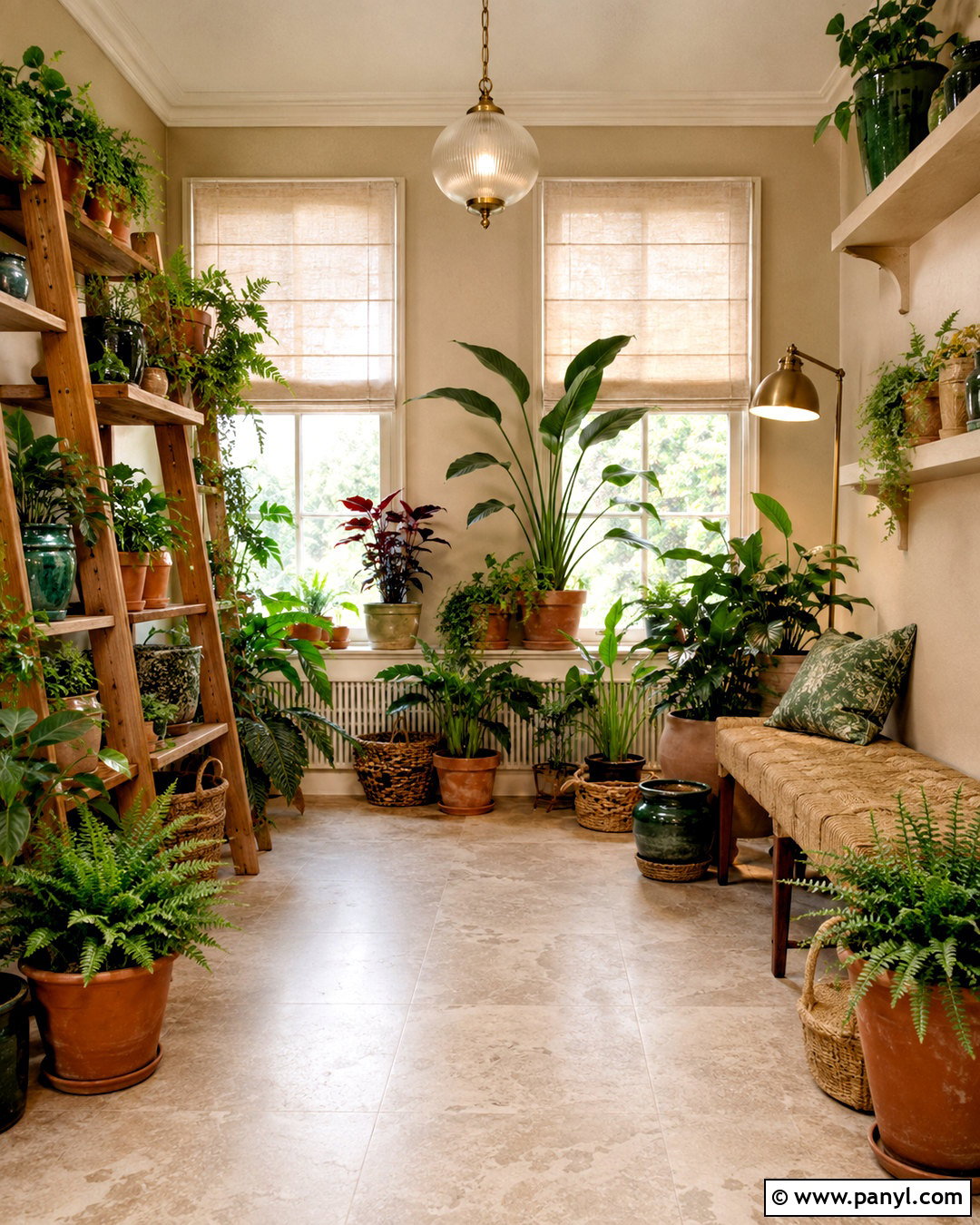 Creamy Beige Plant Room - 20 Wall Colors For Plant Room Ideas