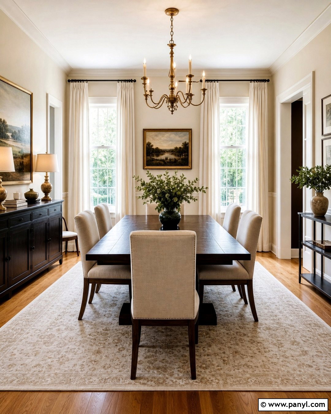 Creamy Beige Walls With Golden Oak Floors - 25 Wall Color Combination With Wooden Floor Ideas
