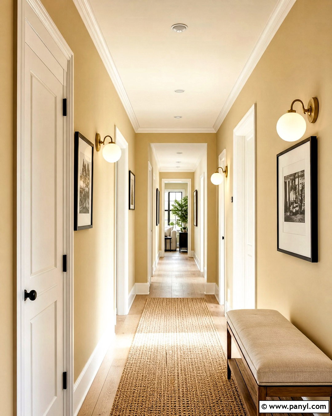 Creamy Gold Paint for Hallway Walls - 20 gold paint colors for walls
