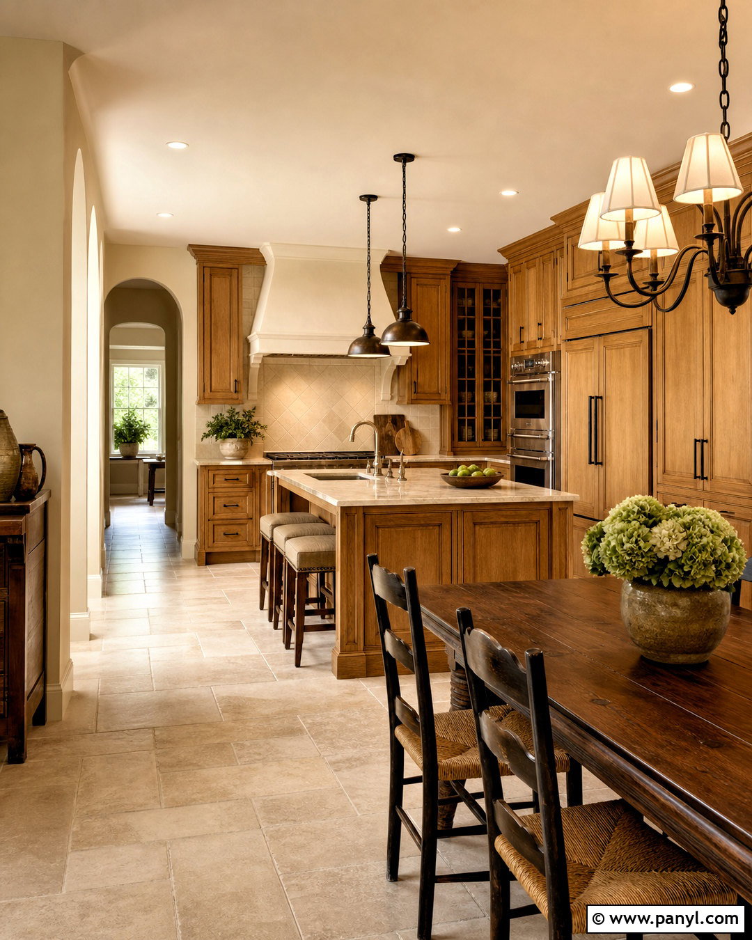 Creamy Ivory Kitchen With Oak Cabinets - 20 kitchen paint colors with oak cabinets