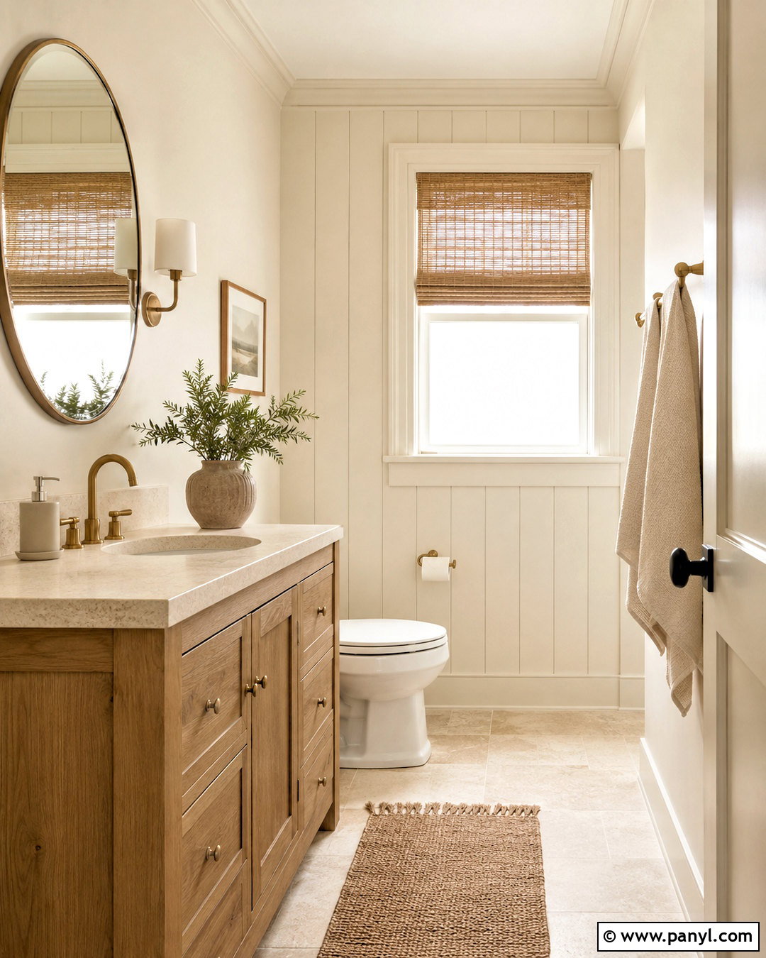 Creamy Ivory Small Bathroom - 20 paint colors for small bathrooms