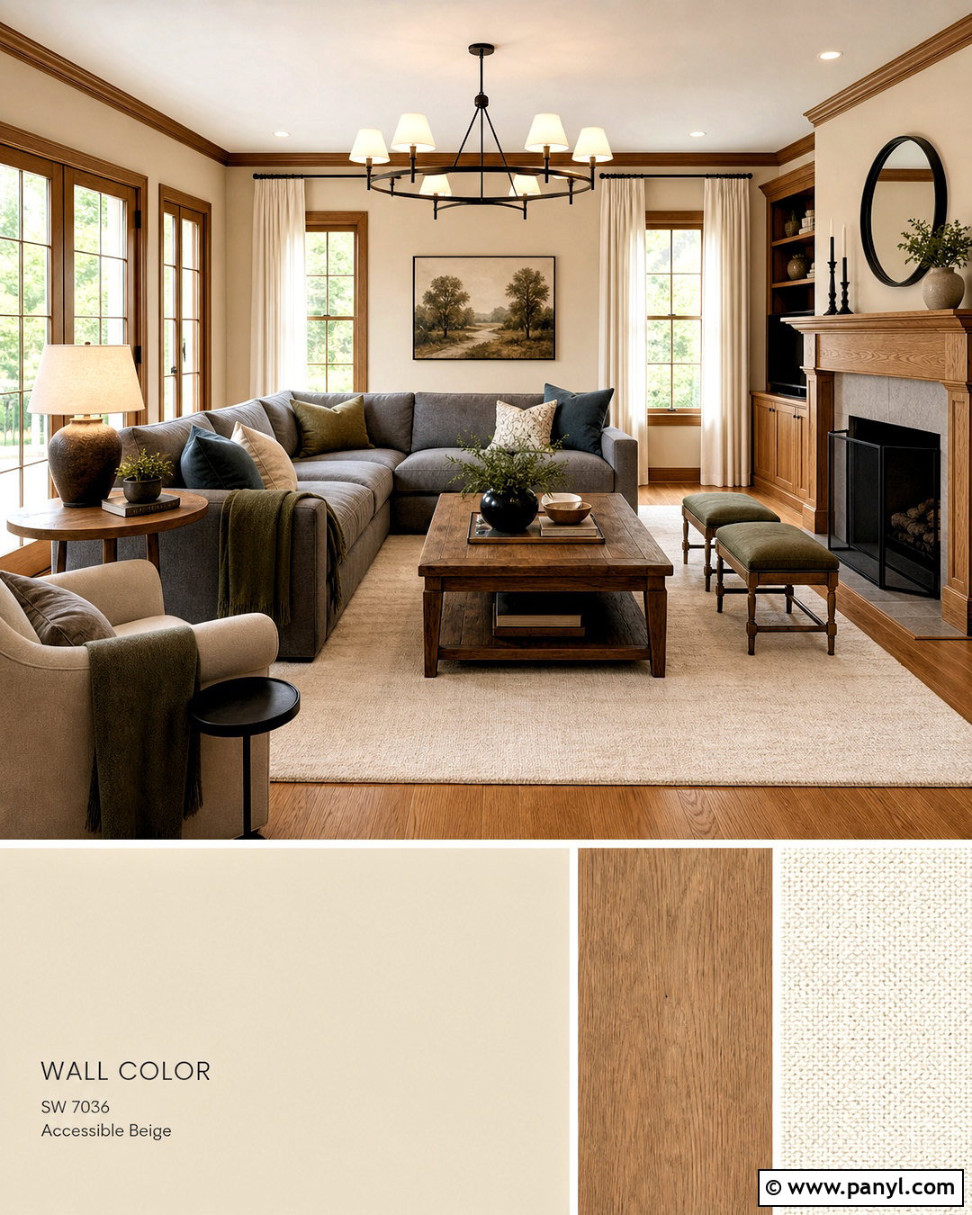 Creamy Walls With Oak Trim - 20 creamy wall color ideas