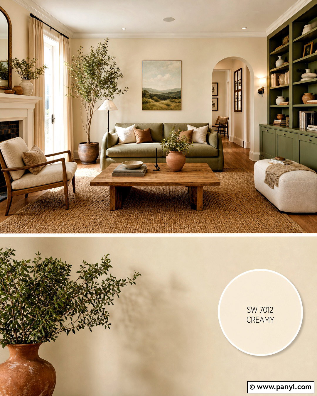 Creamy Walls With Sage Green - 20 creamy wall color ideas