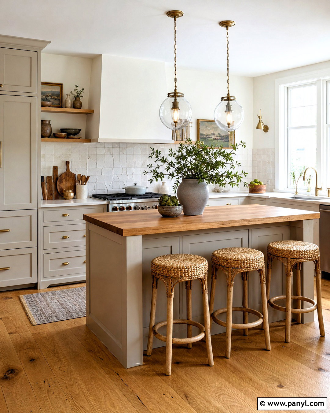 Creamy White Gray Cottage Kitchen - 20 white gray paint color ideas