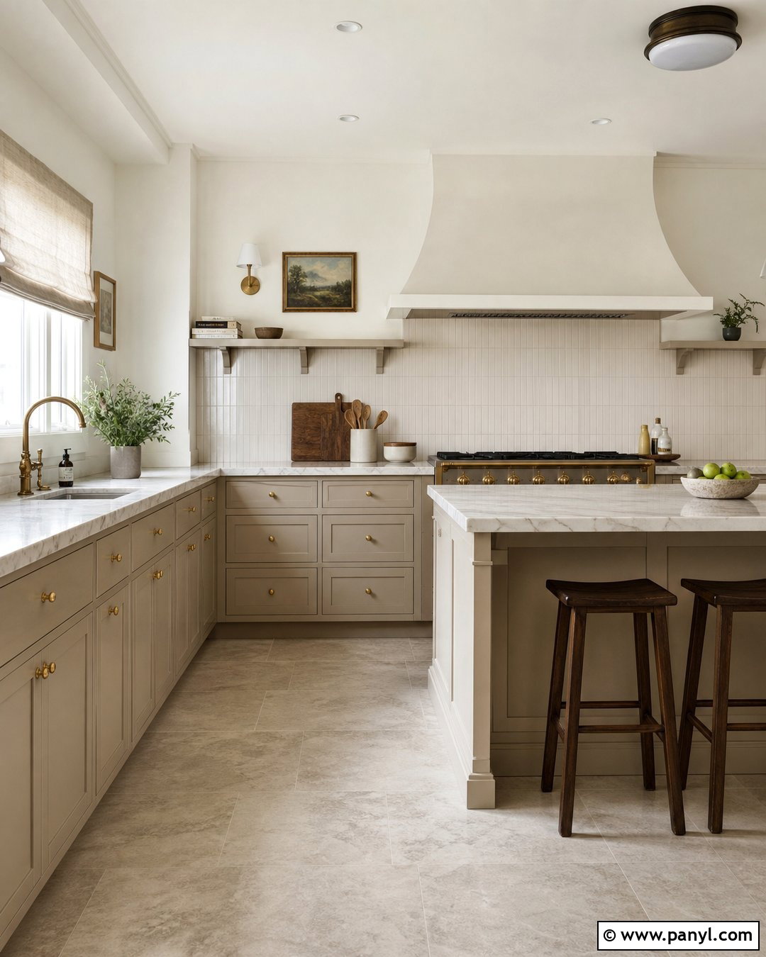 Creamy White Kitchen Walls - 35 kitchen wall colours