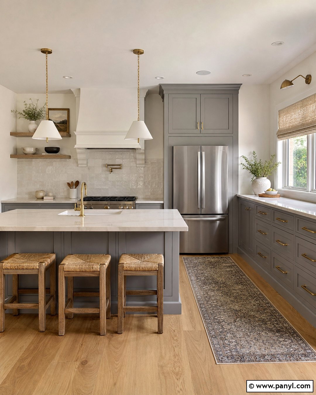 Creamy White Kitchen Walls - 35 Kitchen Wall Colors With Grey Cabinets