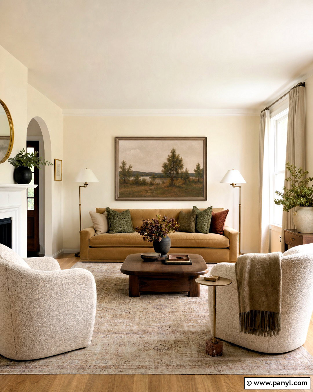 Creamy White Living Room Paint - 20 light paint colors for living room ideas