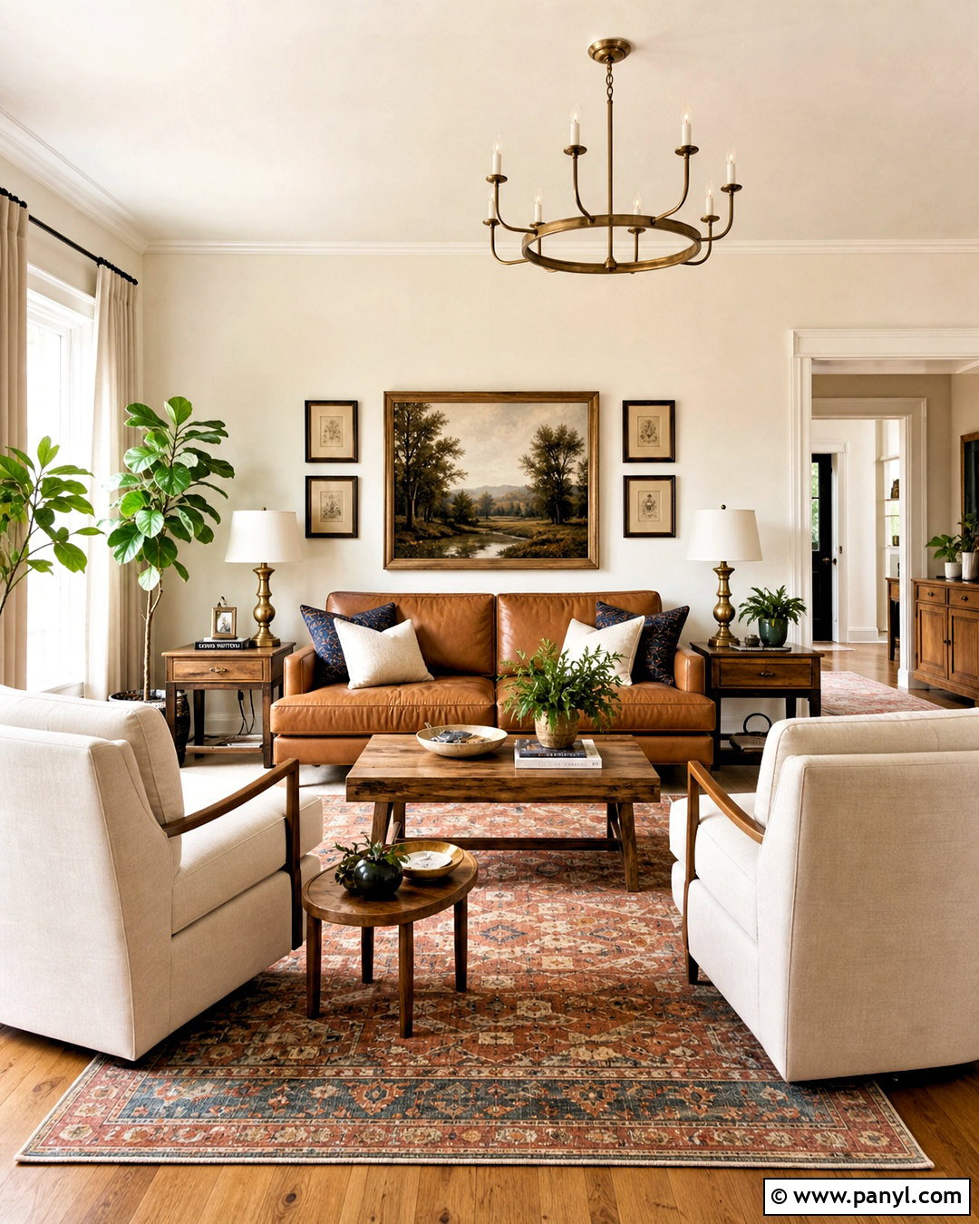 Creamy White Living Room - 20 neutral living room paint color ideas