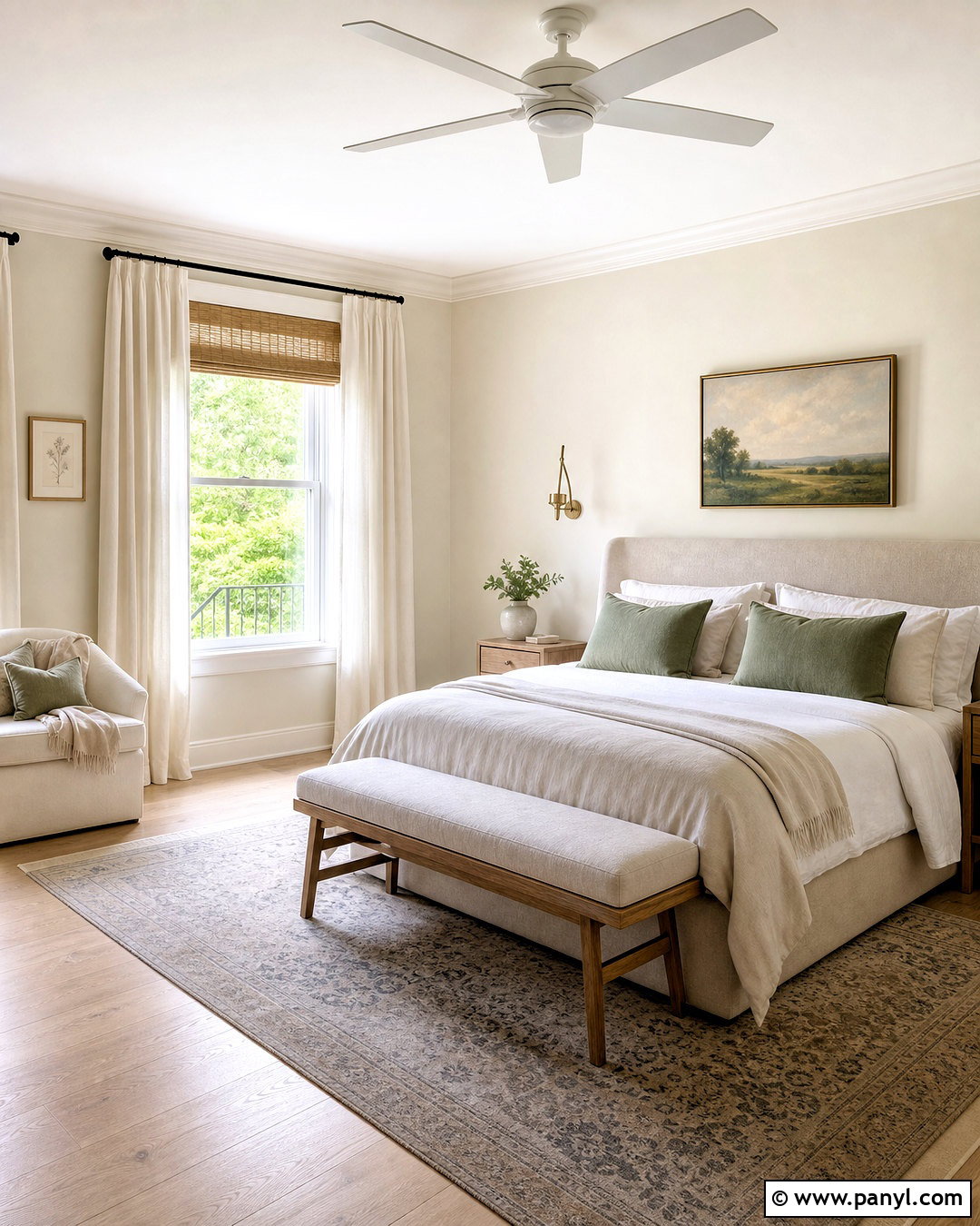 Creamy White Walls With Soft White Trim - 20 white paint with white trim ideas