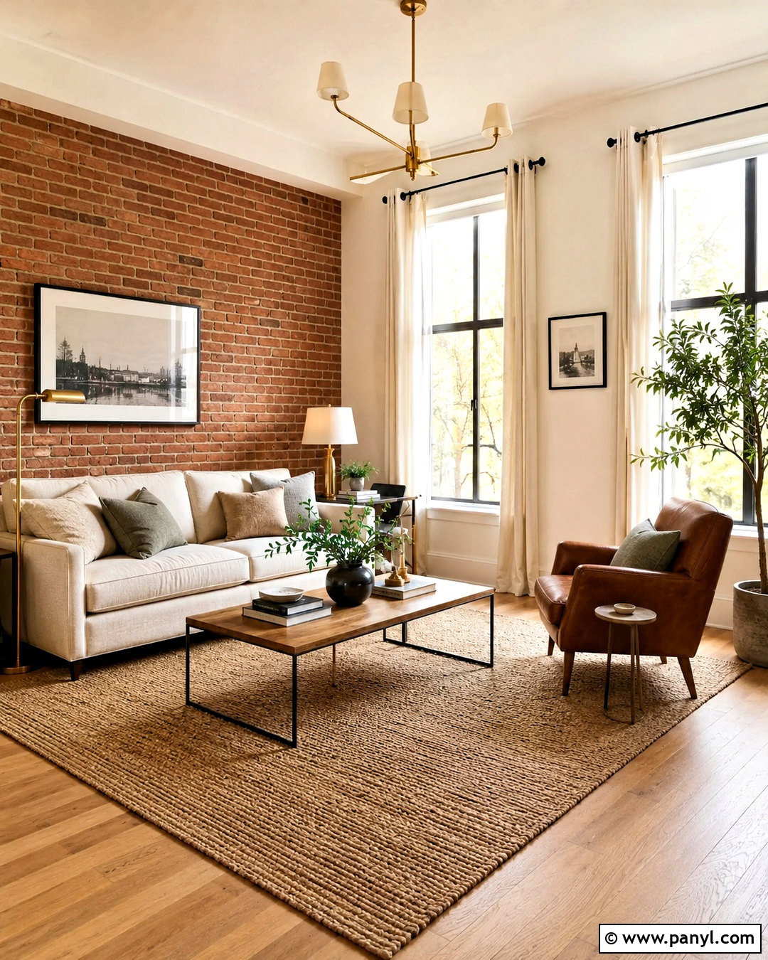 Creamy White With A Red Brick Wall - 20 What Color Goes With Brick Wall Ideas