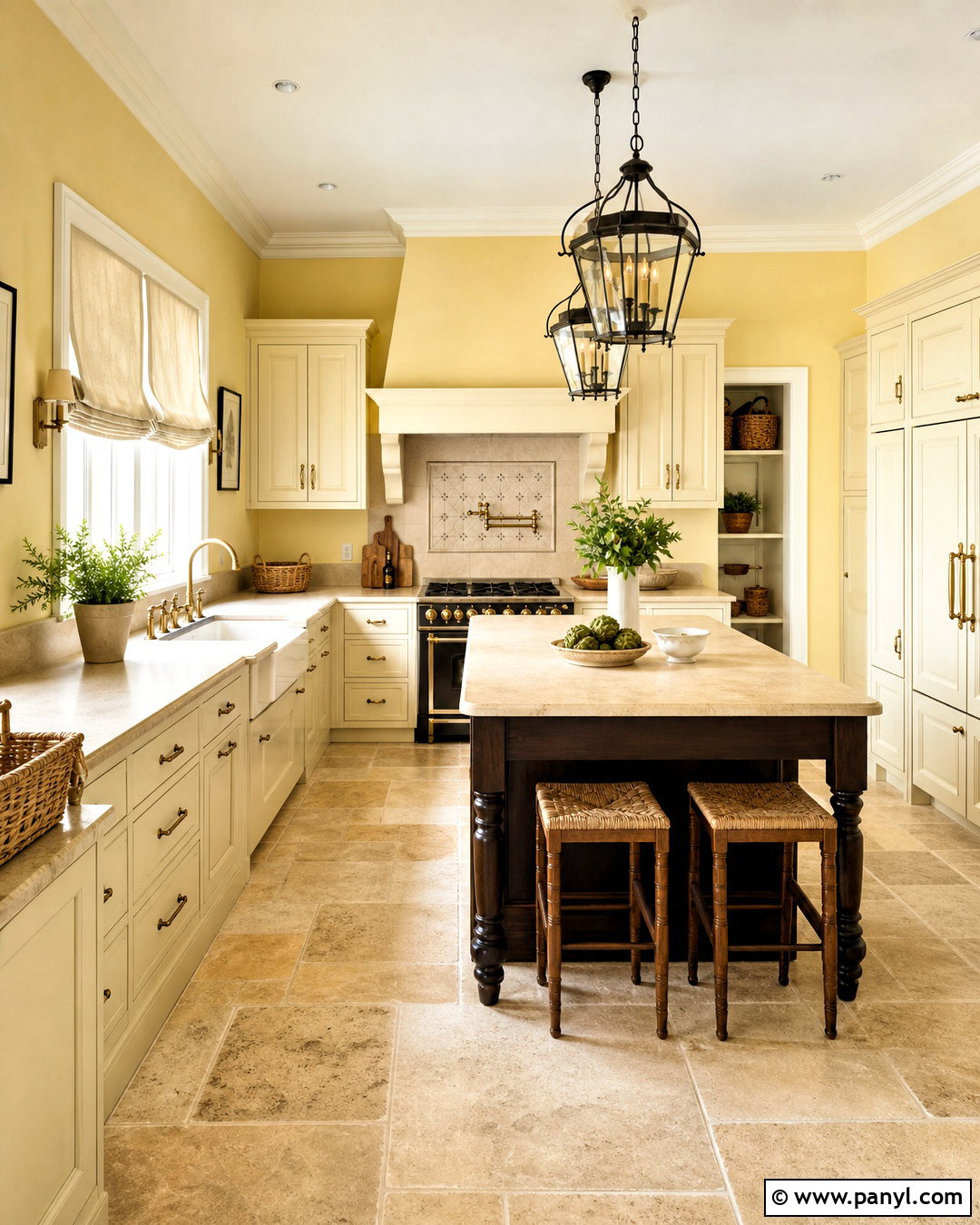 Creamy Yellow Kitchen Walls With White Cabinets - 20 yellow kitchen walls with white cabinets