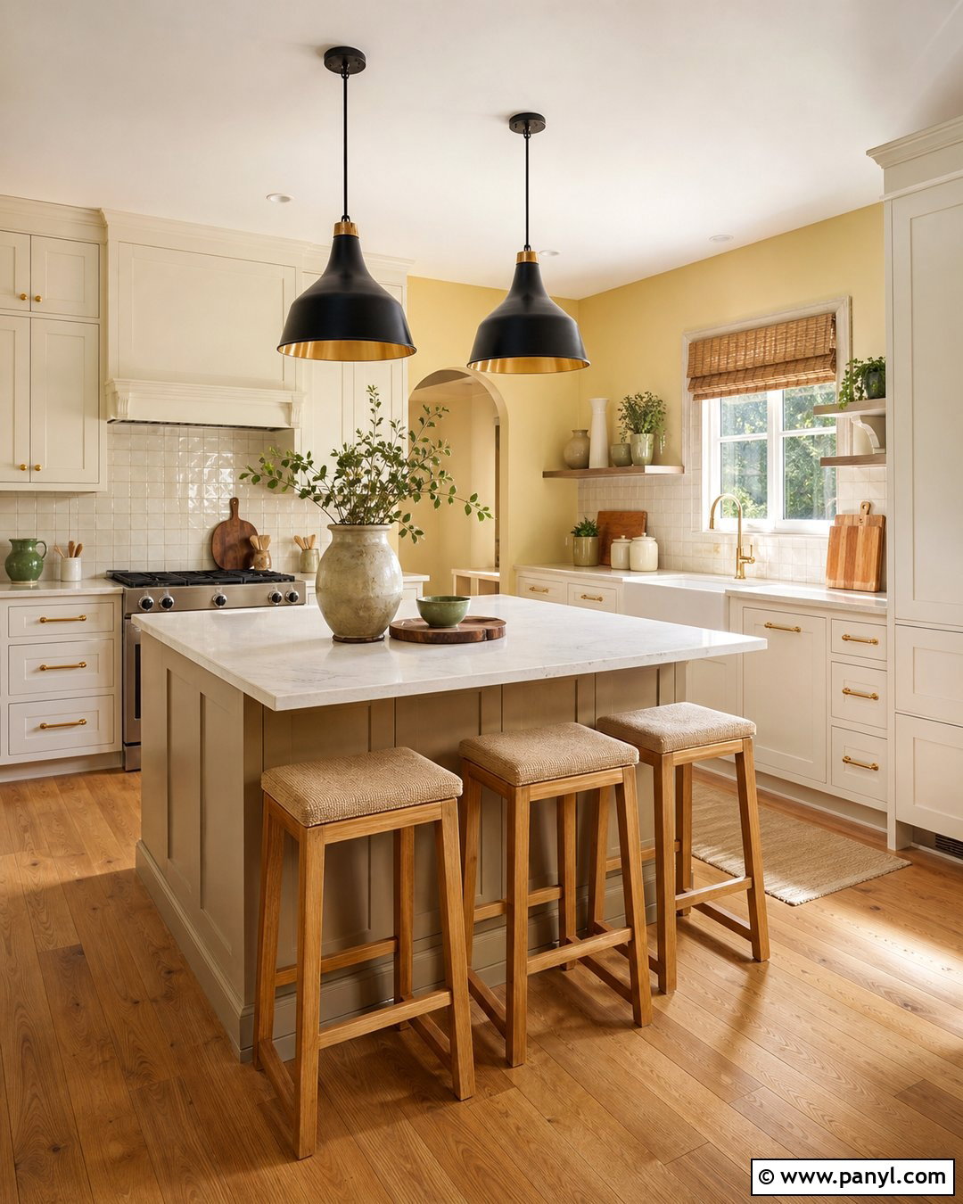 Creamy Yellow Kitchen - 20 Best Yellow Wall Color Ideas