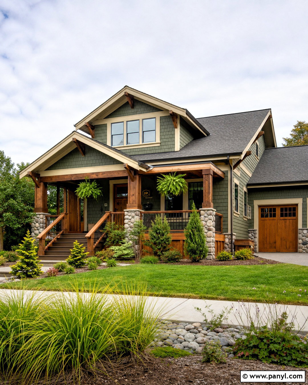 Creekside Green Craftsman Exterior - 20 creekside green benjamin moore ideas