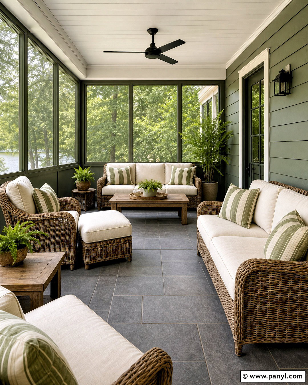 Creekside Green Screened Porch - 20 creekside green benjamin moore ideas