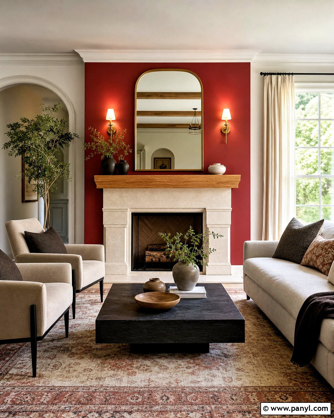 20 Red Accent Wall Living Room Ideas for Bold, Polished Spaces