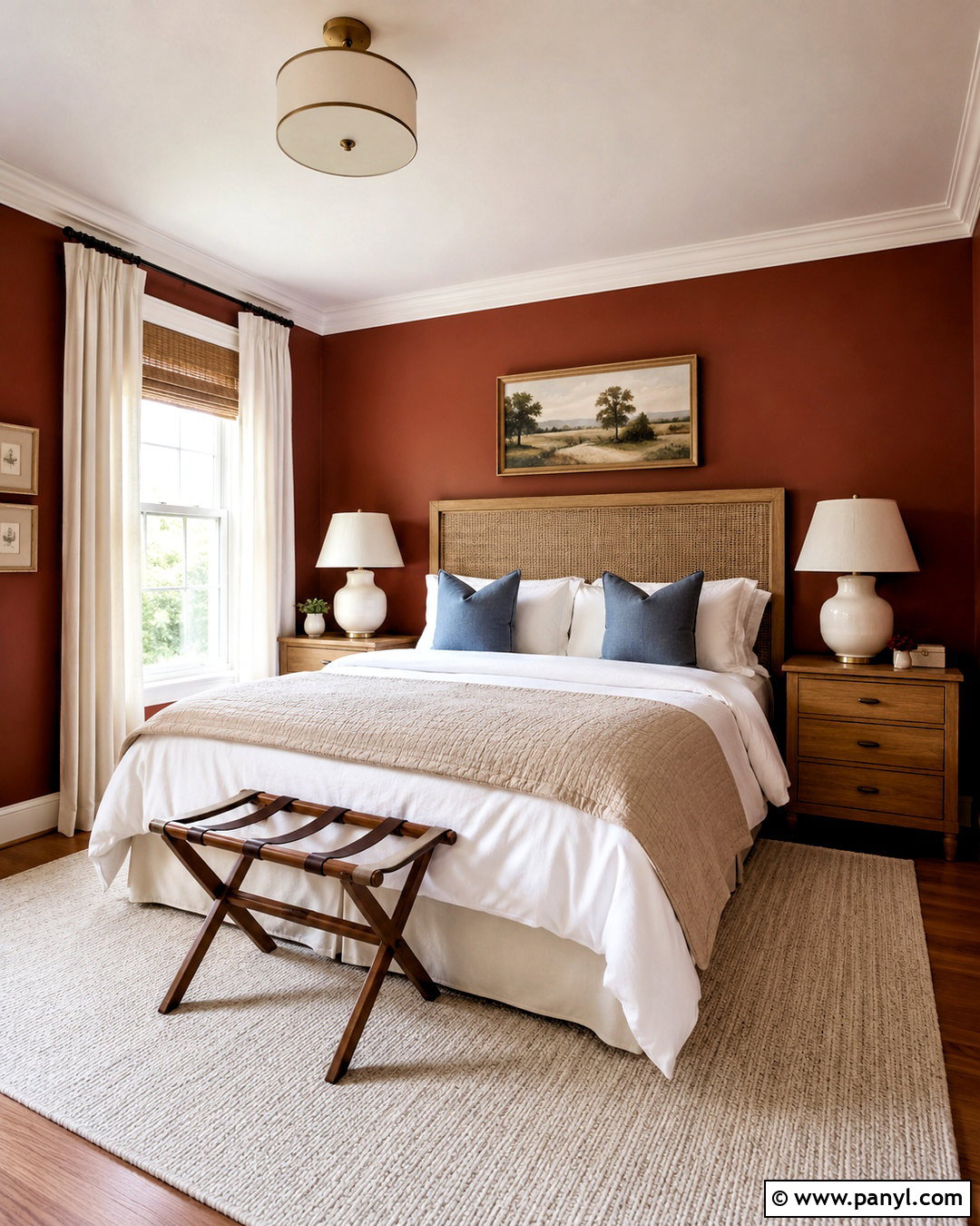 Crimson Red Guest Bedroom - 20 crimson red wall paint ideas