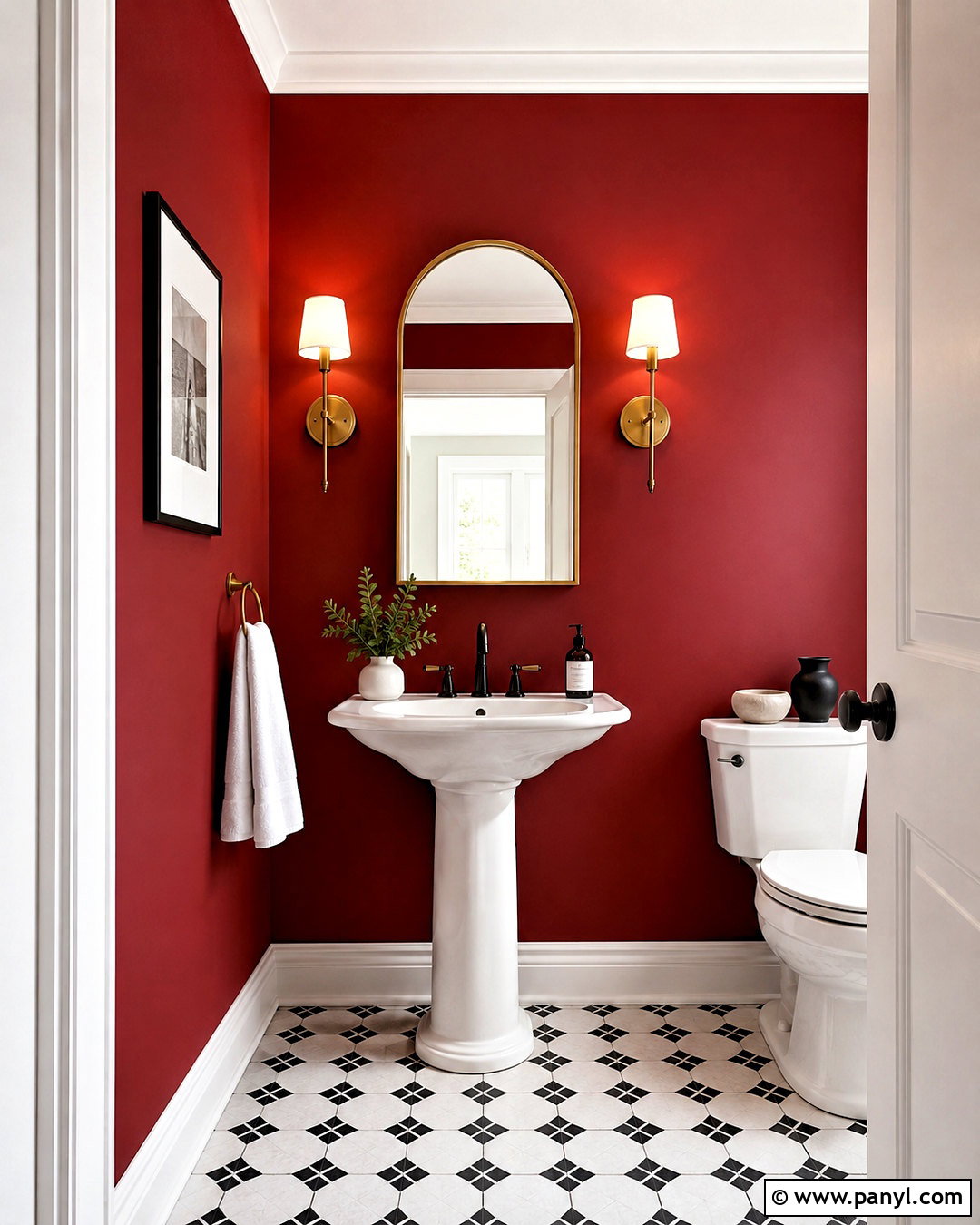 Crimson Red Powder Room Walls - 20 crimson red wall paint ideas