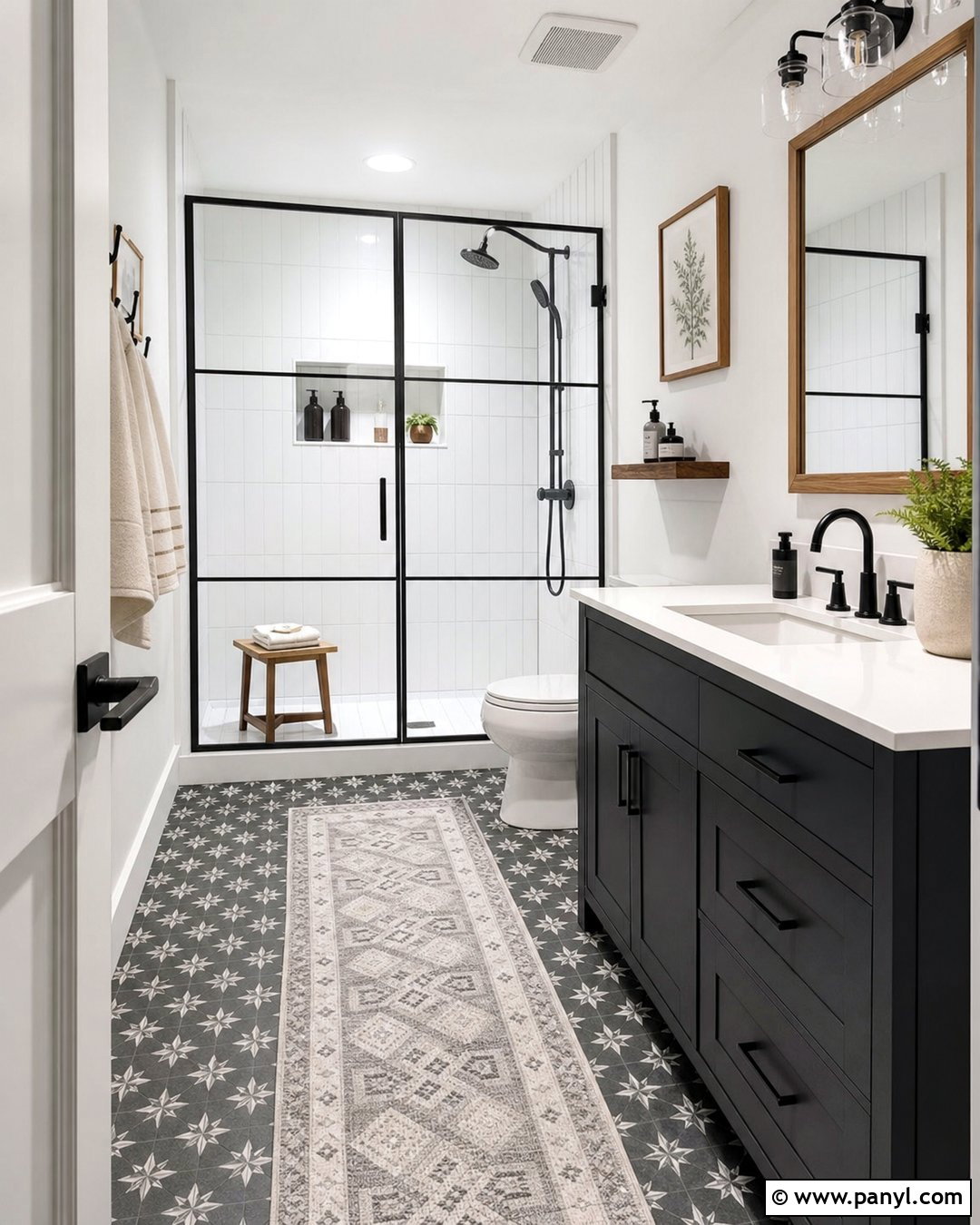 Crisp White Bathroom Walls - 20 Bathroom Wall Color With Gray Floor Ideas