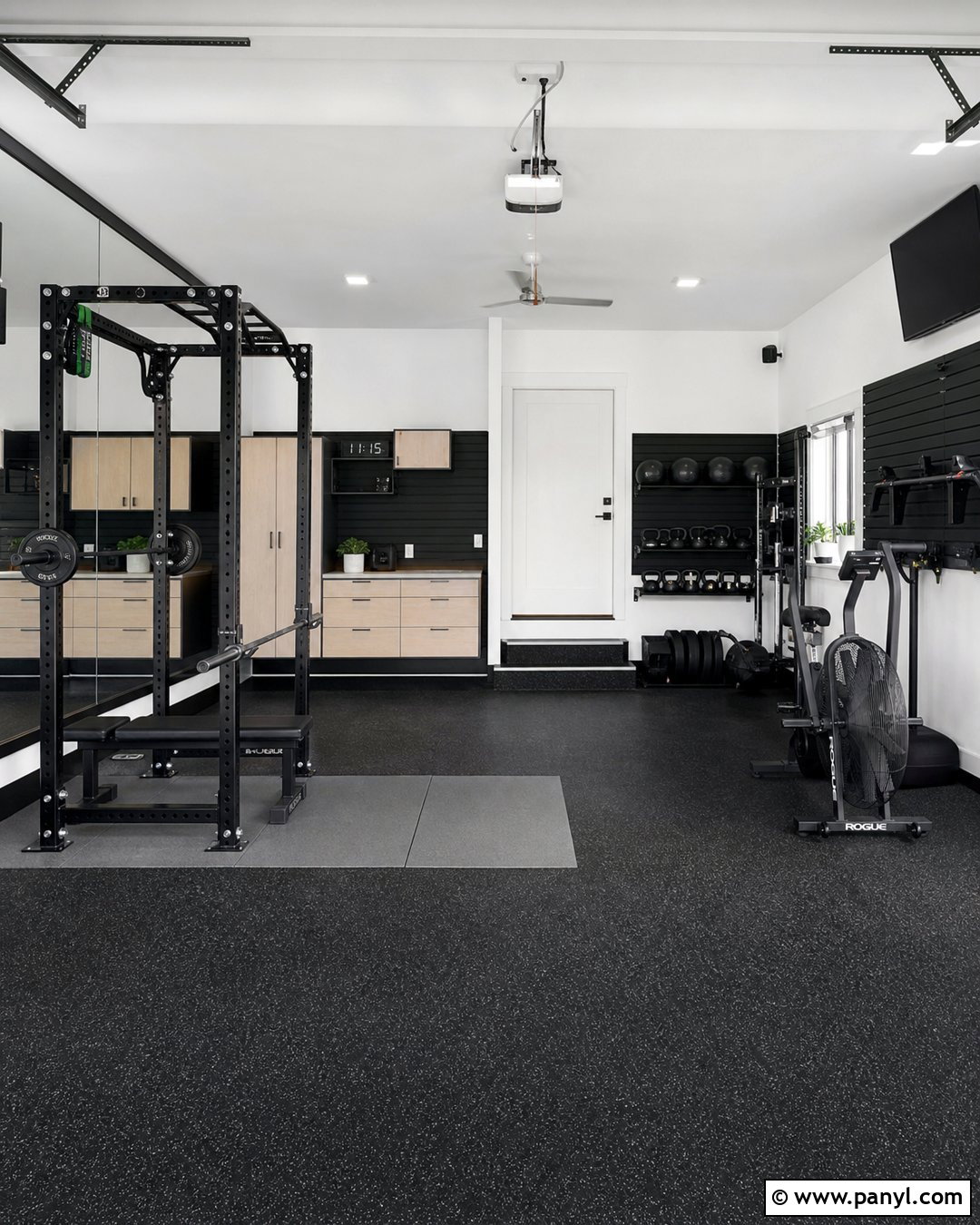 Crisp White Garage Gym Walls - 20 Garage Gym Wall Color Ideas