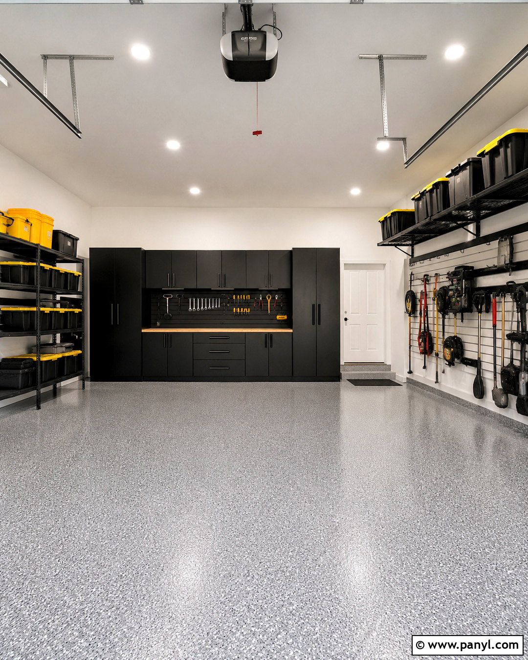 Crisp White Garage - 20 best garage paint colors