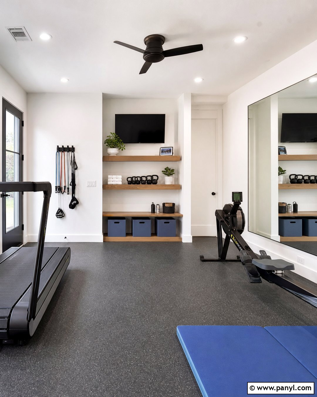 Crisp White Home Gym Walls - 30 Home Gym Wall Color Ideas
