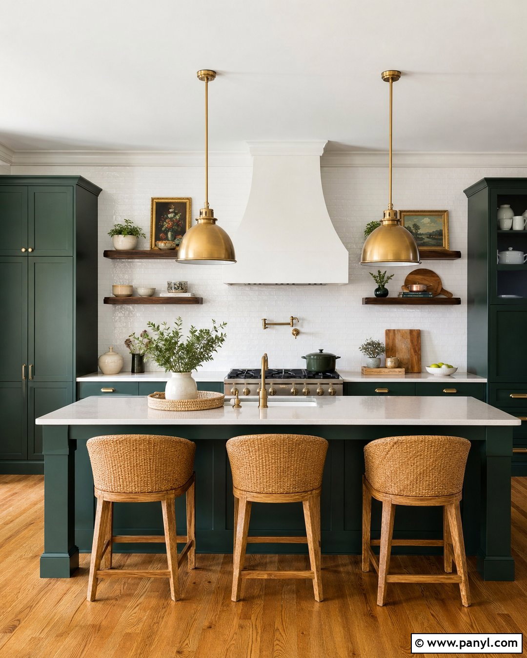 Crisp White Kitchen Accent Wall - 30 kitchen accent wall color ideas