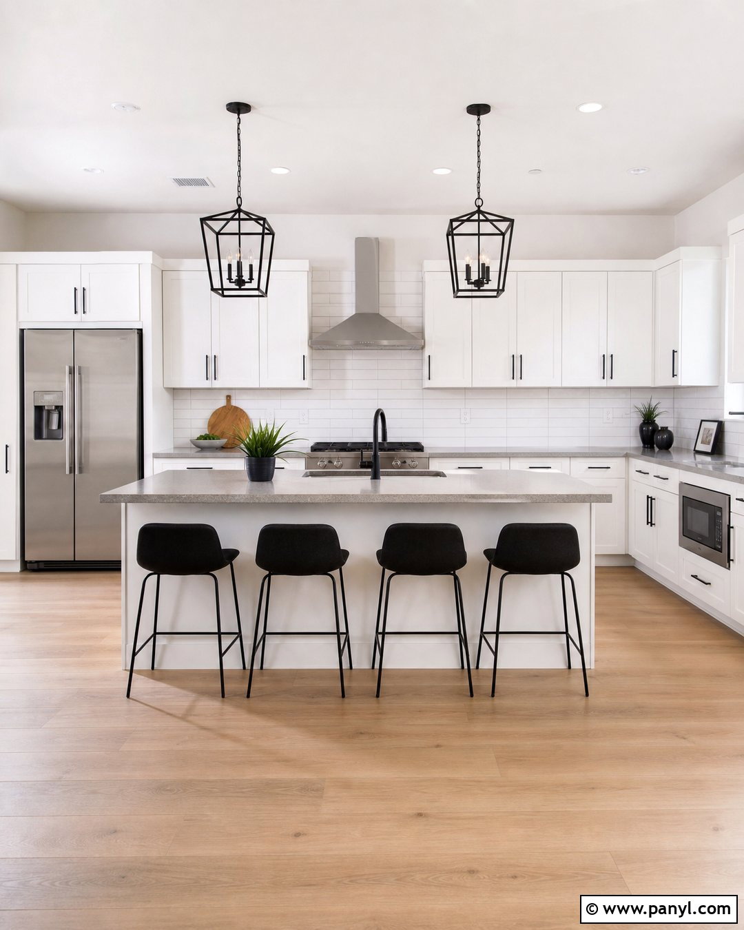 Crisp White Kitchen Walls - 30 White Kitchen Wall Color Ideas