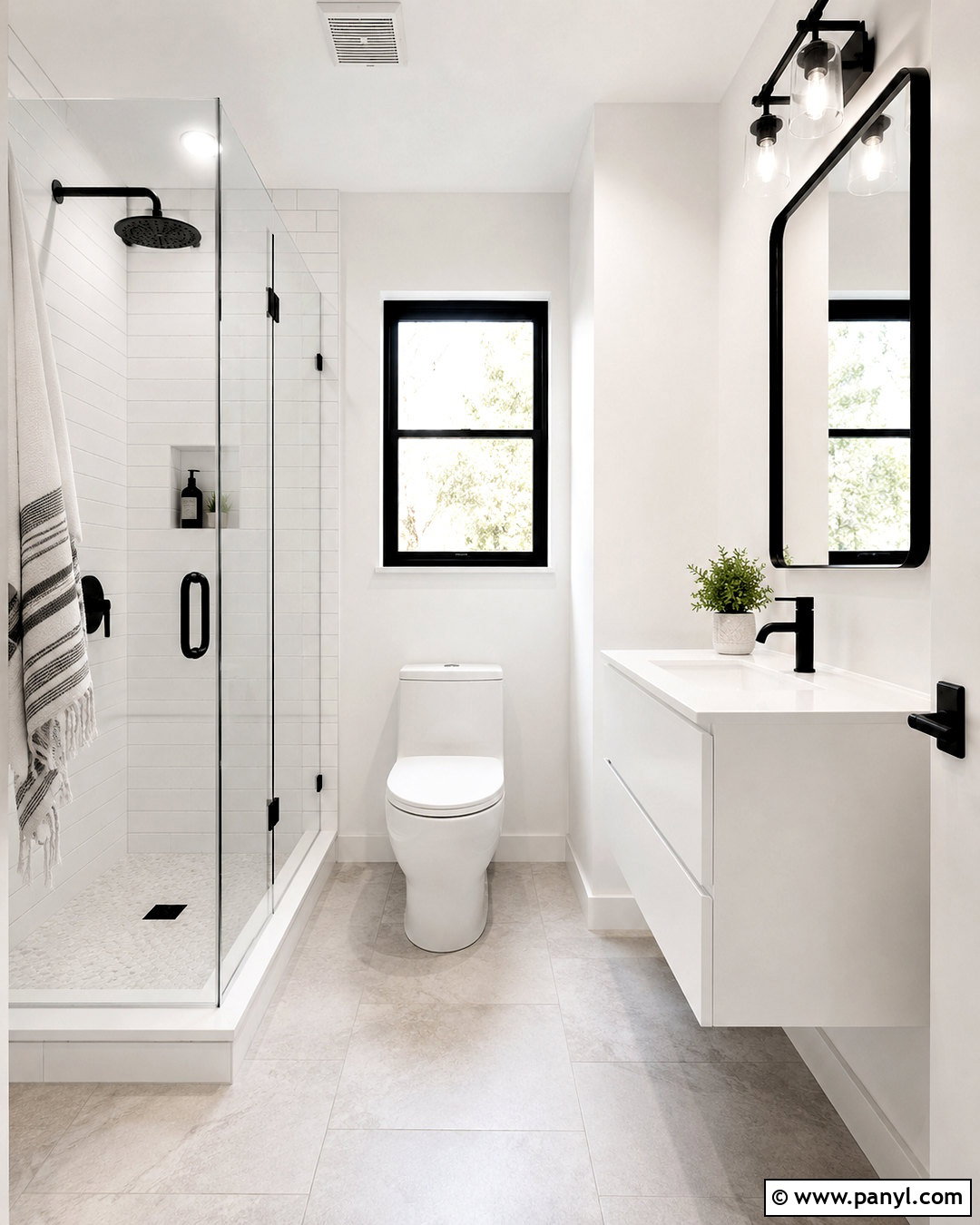 Crisp White Small Bathroom - 20 paint colors for small bathrooms
