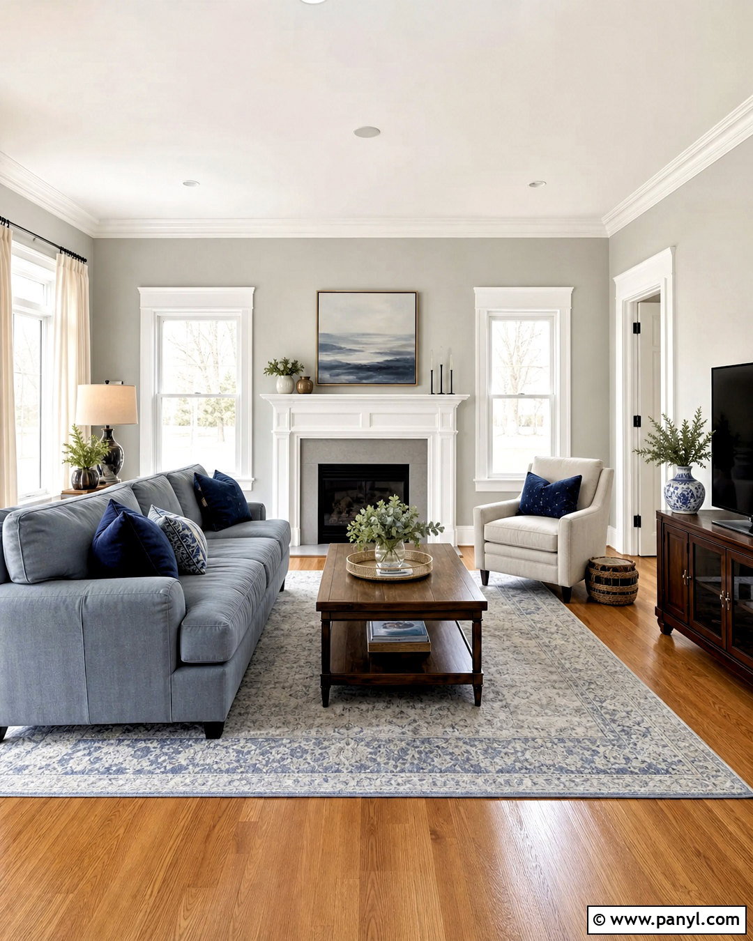 Crisp White Trim - 20 trim colors interior ideas