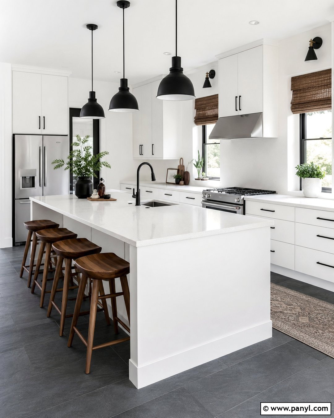 Crisp White Wall Color With Gray Floors - 30 wall color with gray floors