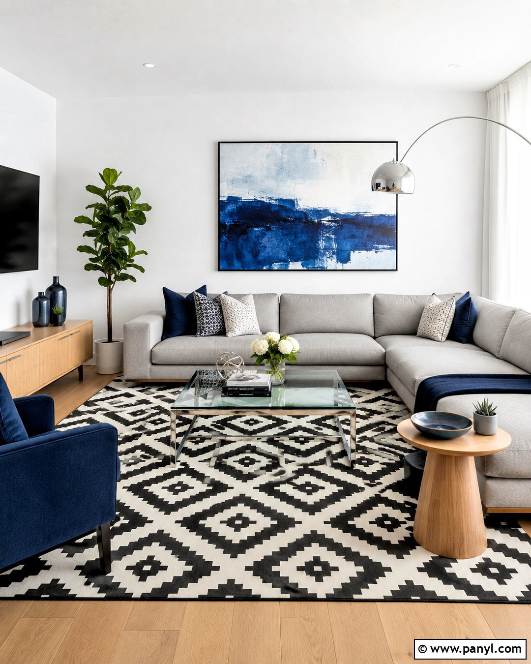 Crisp White Walls With A Gray Sofa - 20 What Colour Walls With Grey Sofa Ideas
