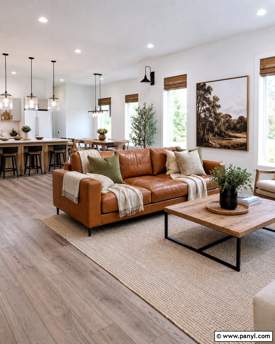 Crisp White Walls With Gray Wood Floors - 20 Wood Floor Wall Color Ideas