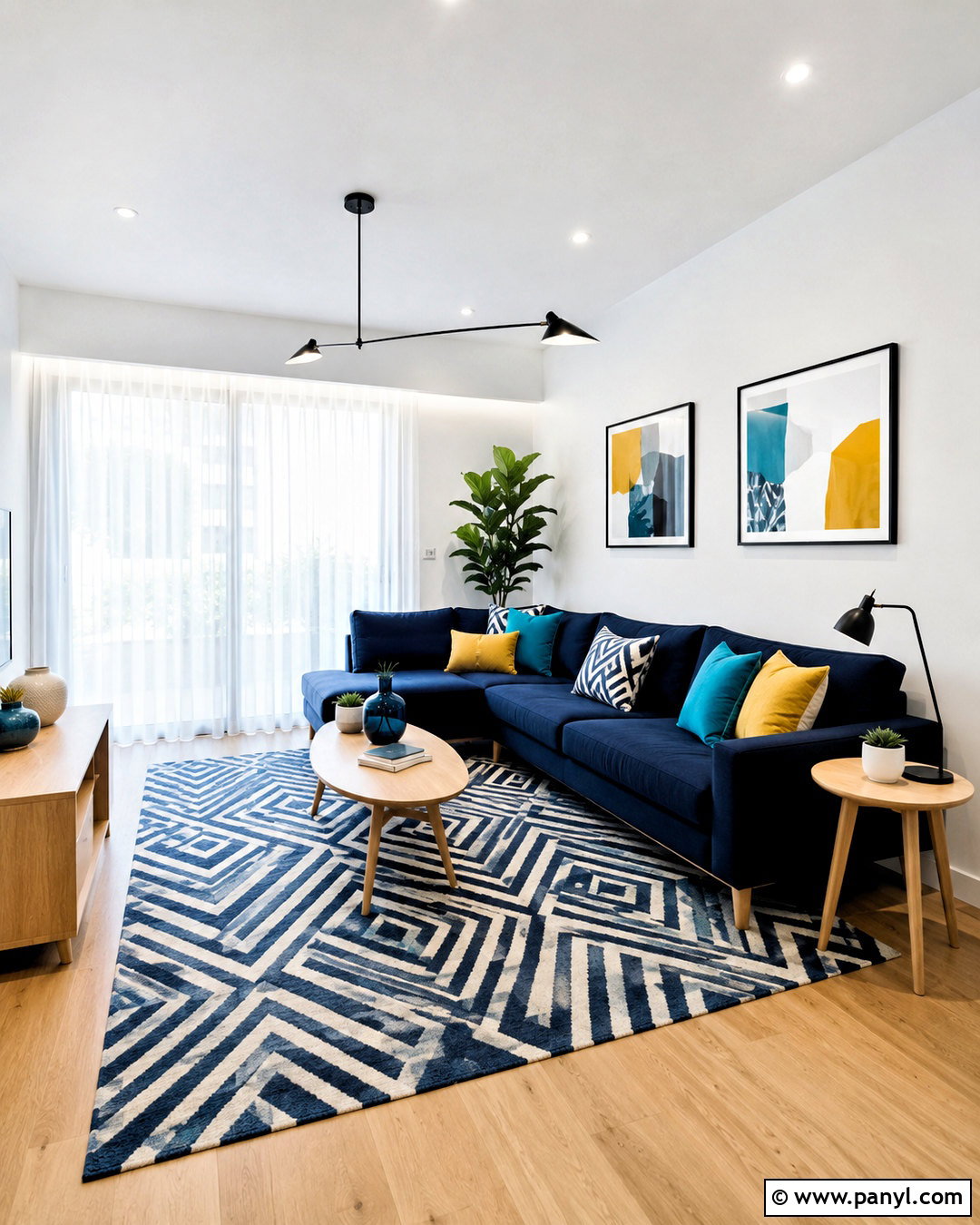 Crisp White Walls With Navy Blue Sofa - 20 Wall Color For Navy Blue Sofa Ideas