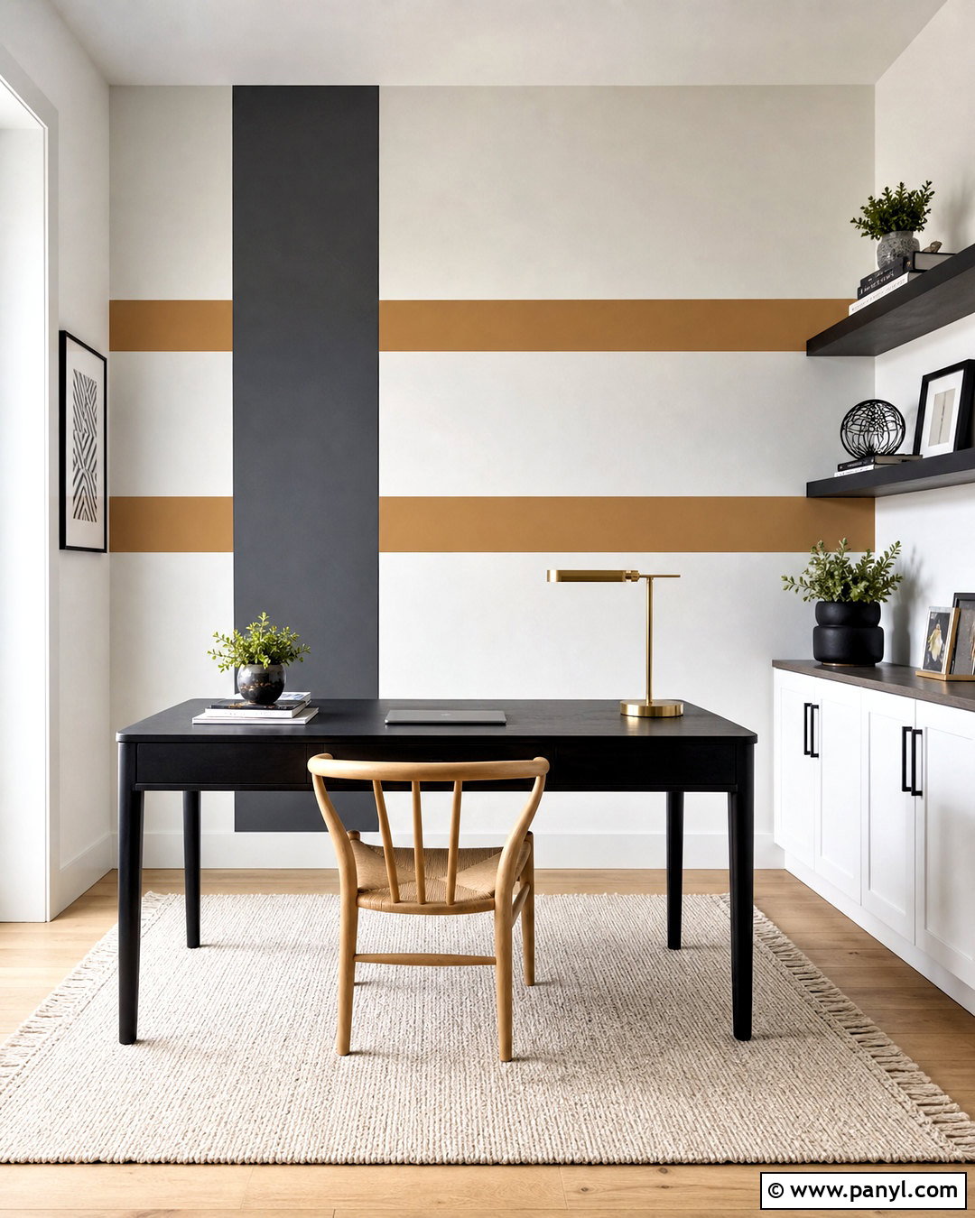 Crossing Geometric Wall Stripes - 20 stripe paint ideas for walls