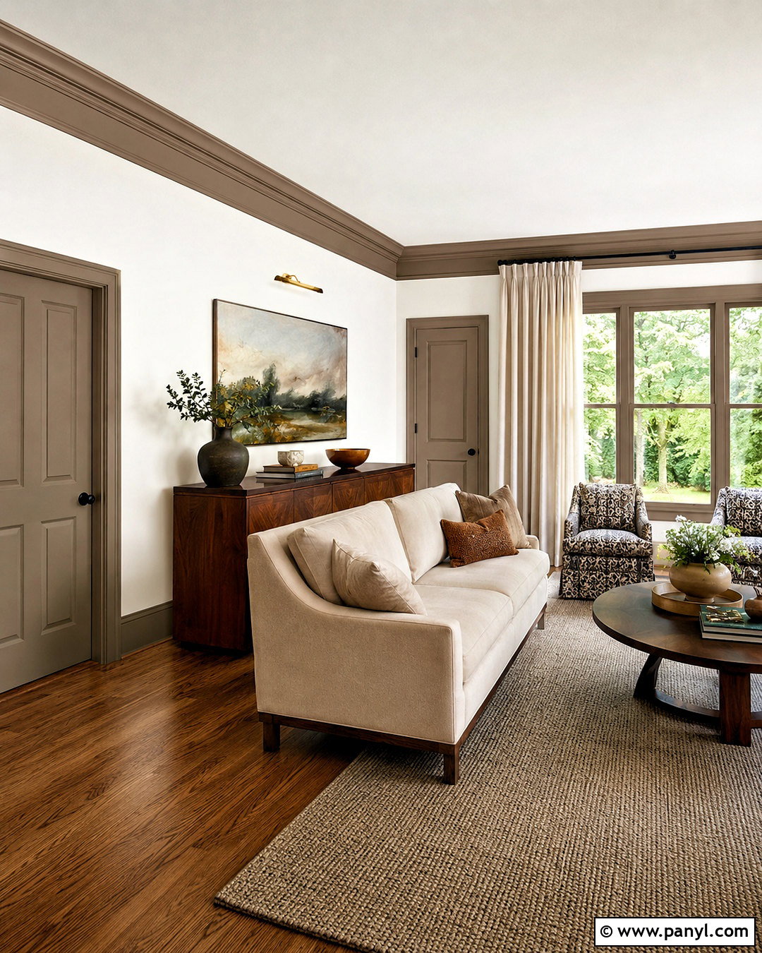 Crown Molding With Taupe Trim - 35 Taupe Trim White Walls