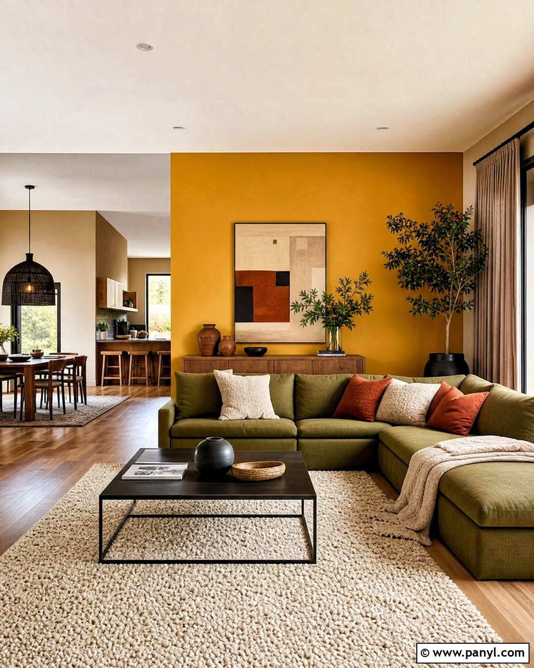 Curry Yellow Living Room - 20 yellow living room colors