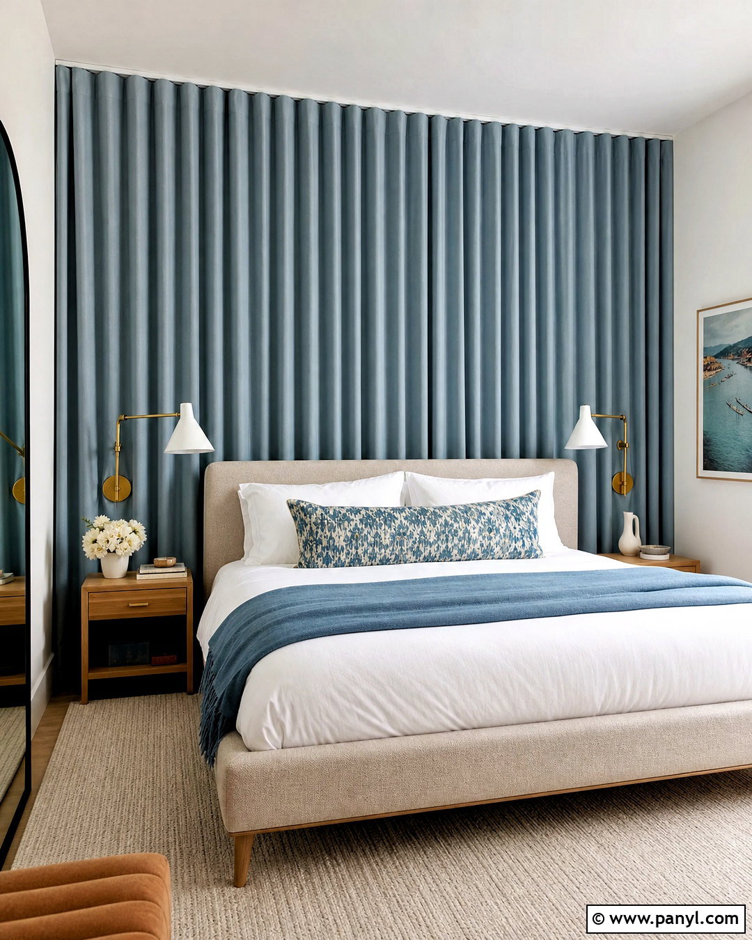 Curtain Bedroom Accent Wall - 20 small bedroom accent wall ideas