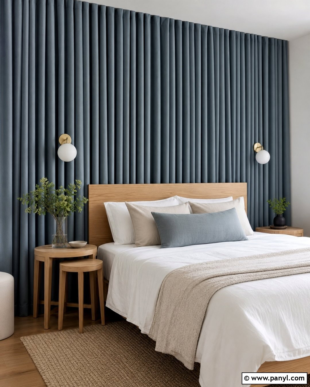 Curtain Bedroom Accent Wall - 20 Accent Wall Small Apartment Ideas