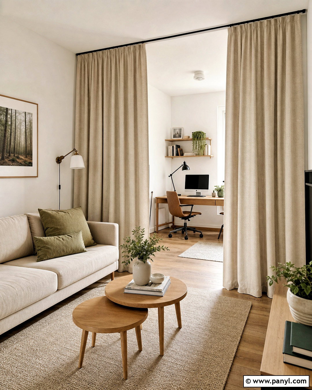 Curtain Living Room Partition - 20 living room partition ideas
