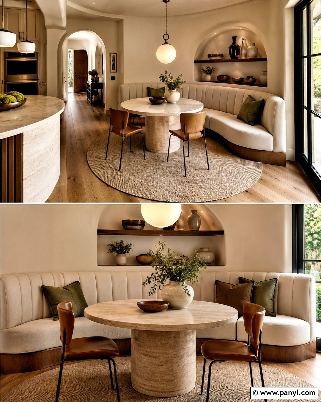 Curved Breakfast Nook - 20 breakfast nook ideas